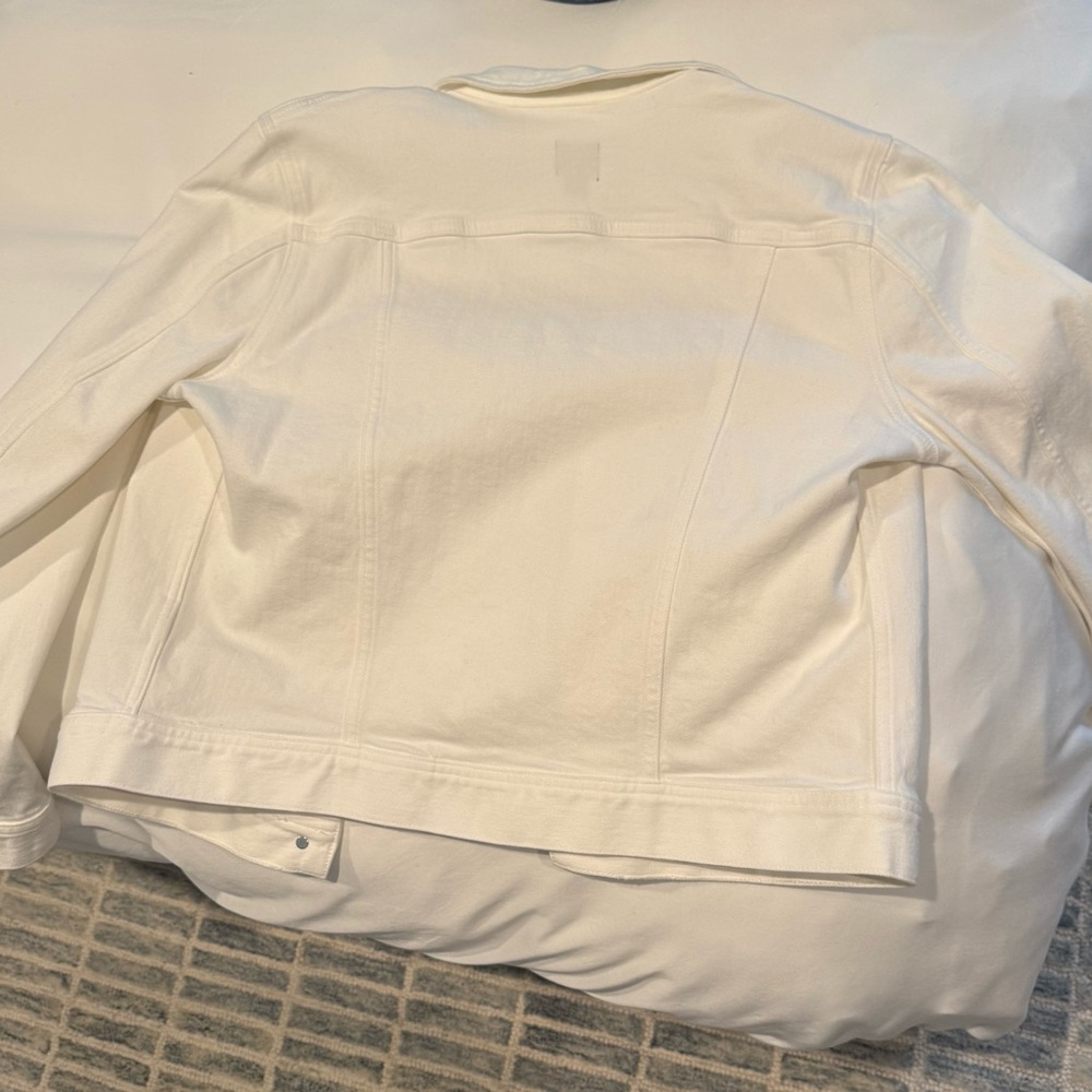 Jcrew Women's White Denim Jacket Size M - Picture 5 of 5